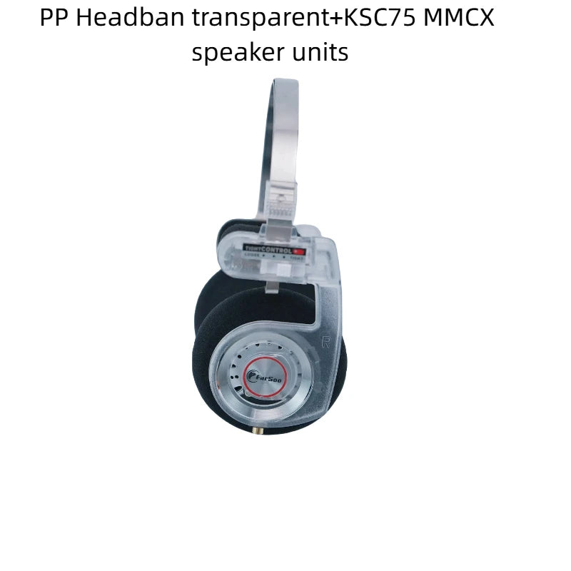 Farsoo PP Headband with KSC75 MMCX Speaker Compatible with MMCX 3.5 Cable or Bluetooth Cable HIFI Sound Retro Music Headphone