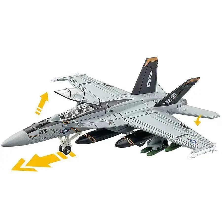 Creative Military Diecast DIY Assemble 1:72 Scale F18 Fighter F-18 Airplane Model Aircraft Model Toy Plane For Boy Educational C