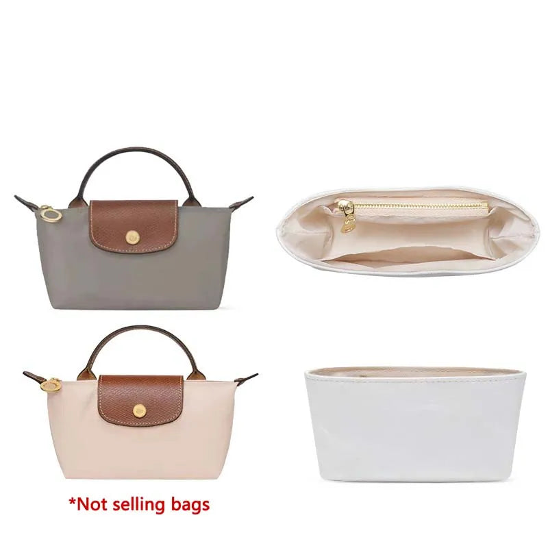 Bag organizer insert for Longchamp mini bag support purse insert handbag liner bags accessories