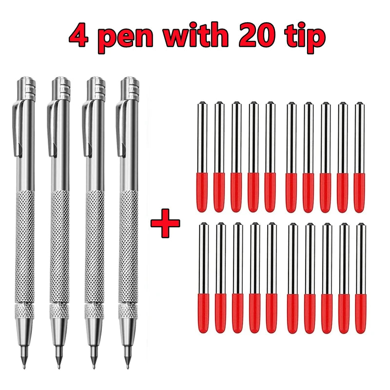 New Alloy Scribe Pen Carbide Scriber Pen Metal Wood Glass Tile Cutting Marker Pencil Metalworking Woodworking Hand Tools Kits