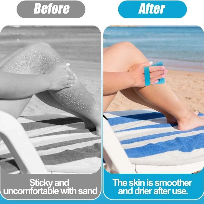 1PC Beach Holiday Camping Sand Removal Bag Powder Bag Sand Removal Brush Camping Holiday Beach Sunbathing Supplies