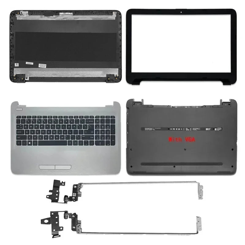 For Pavilion 15-AY BA 15-AC AF TPN-C125 250 G4 G5 LCD Back Cover/Front Bezel/Hinges/Palmrest/Bottom Case 900263-001 Black