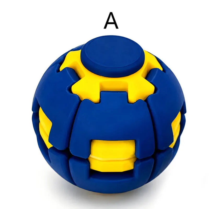 3D Printed Press-to-Spin Gear Fidget Ball Movable Spinner Anxiety Stress Relief Toy Creative Desktop Ornament Model & Gift