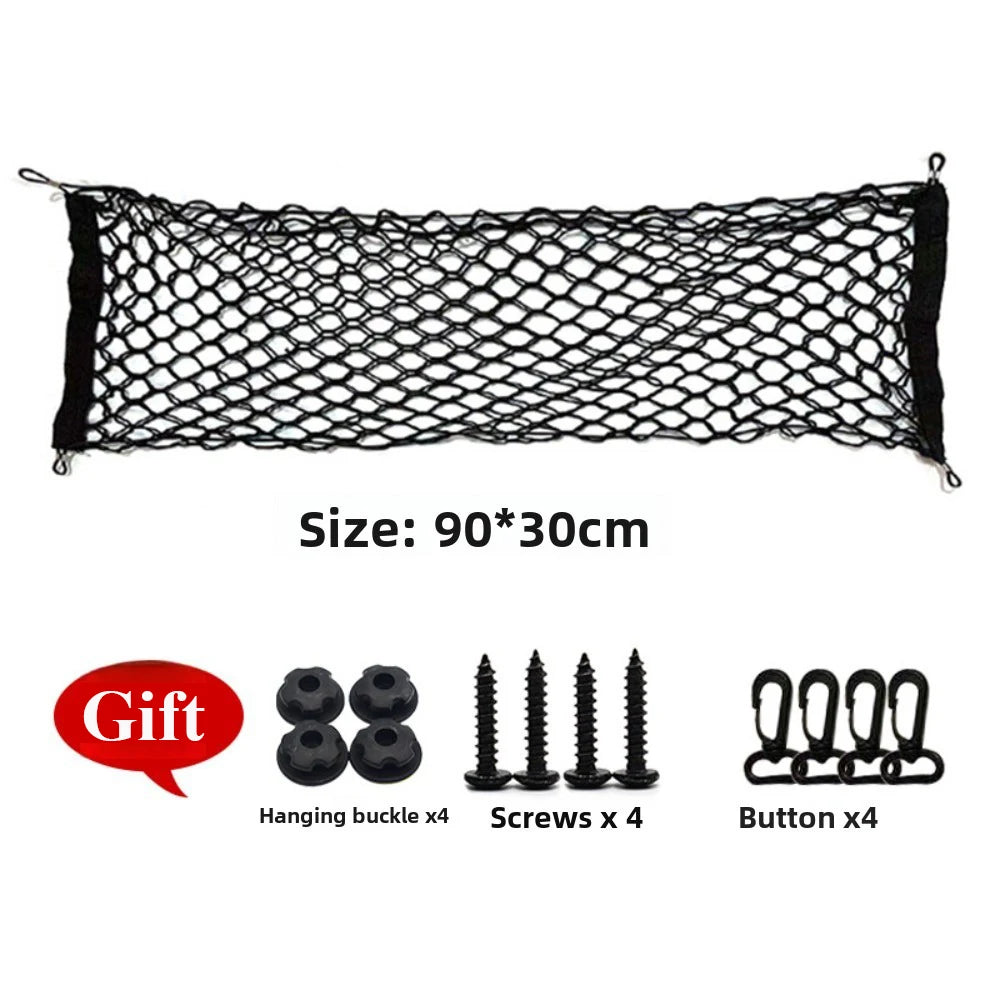Universal Nylon Mesh Nets Stretchable Car Interior Mesh Network Pocket Car Trunk Net Elastic Luggage Net Cargo Organizer Storage