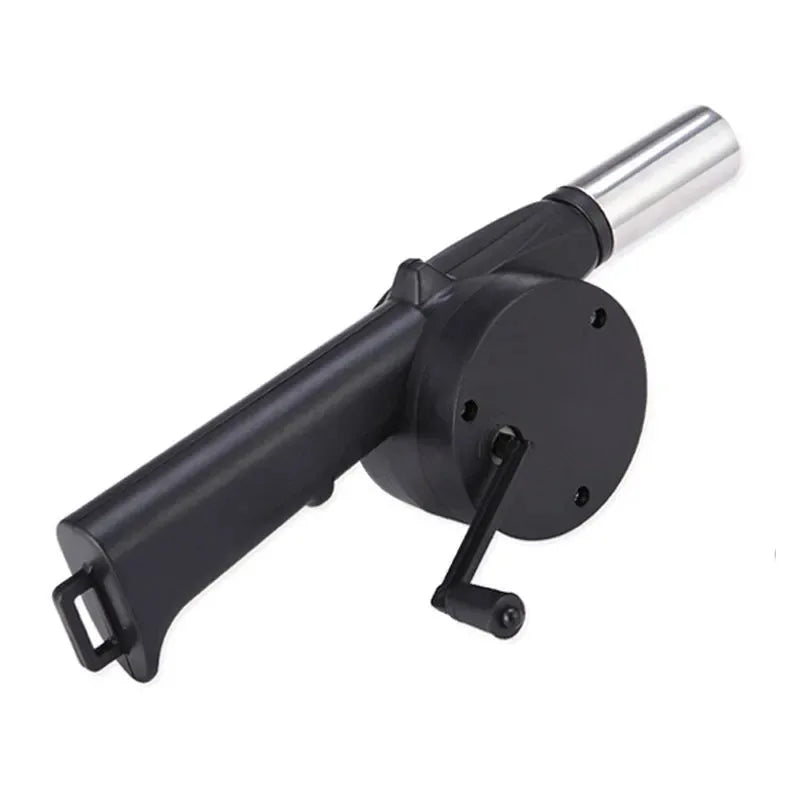 Hand Crank Blower High Wind Power Outdoor BBQ Charcoal Starter Portable Manual Fan Camping Fire Ignition Tool for Outdoor Picnic