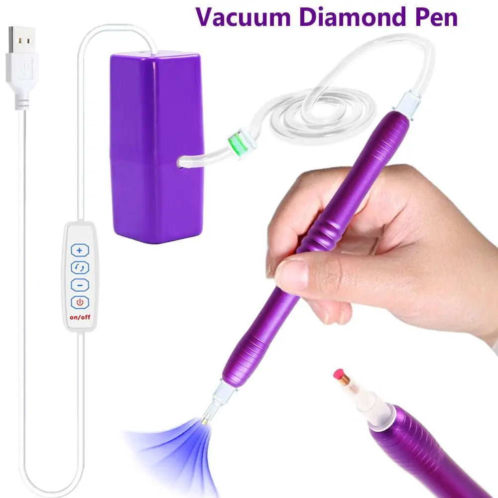 Electric Vacuum Diamond Painting Pen Kits USB Powered Diamond Painting Suction Device for 5D Diamond Painting Tool