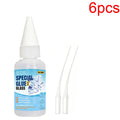1/3/6Pcs Strong Clear Glass Glue 20g, Instant Bonding Adhesive for Cups, Vases & Crafts, Crystal Clear Traceless Repair Glue