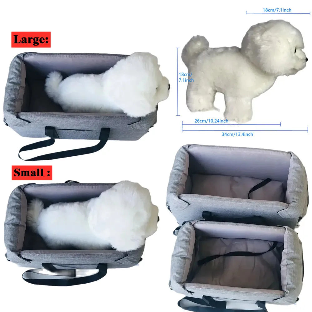 Portable Pet Car Seat Central Safety Travel Cat Dog Bed Transport Dog Carrier Protector Dog Bags, For Medium/Small Dogs Cat