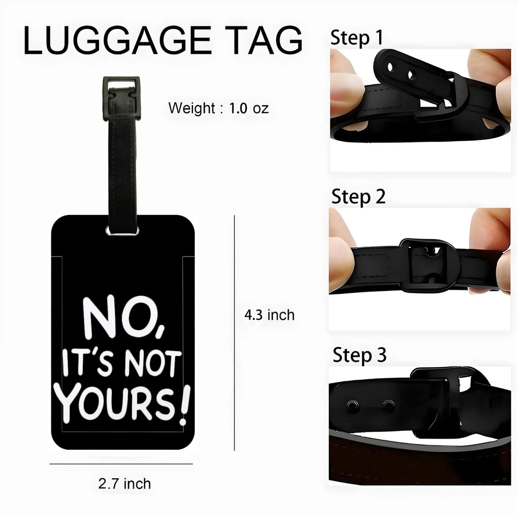 "not your bag" Luggage Tag Suitcase Address Label "no it's not your bag"Luggage Boarding Case Label Name ID Address Clip