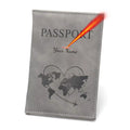 Laser Engarving Name Passport Cover Travel Wallet Pu Case for Passports Passeport Personnalisé Names Number