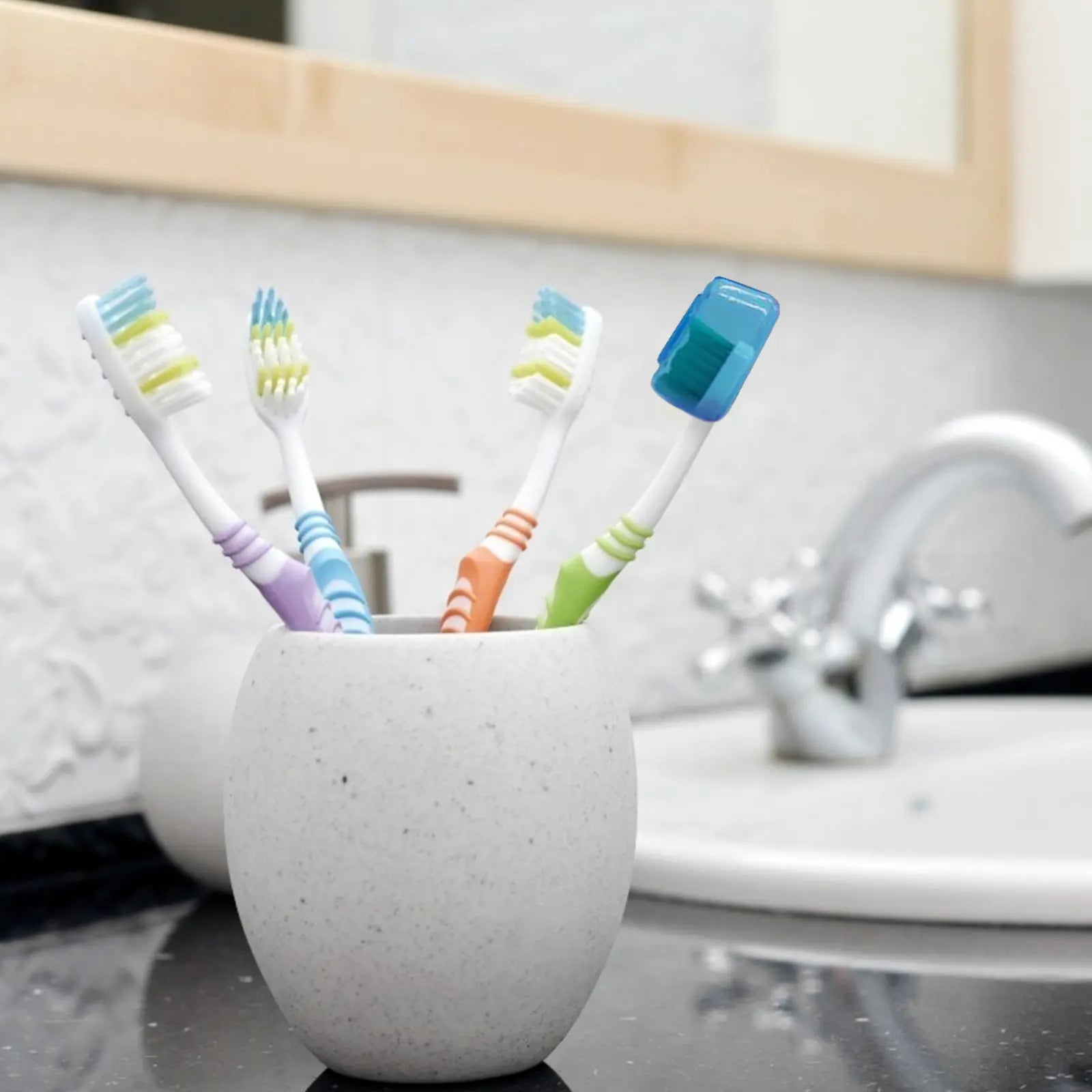 30Pcs Portable Toothbrush Cover Dustproof Plastic Travel Storage Toothbrush Protective Cap for Outdoor Camping Hygiene
