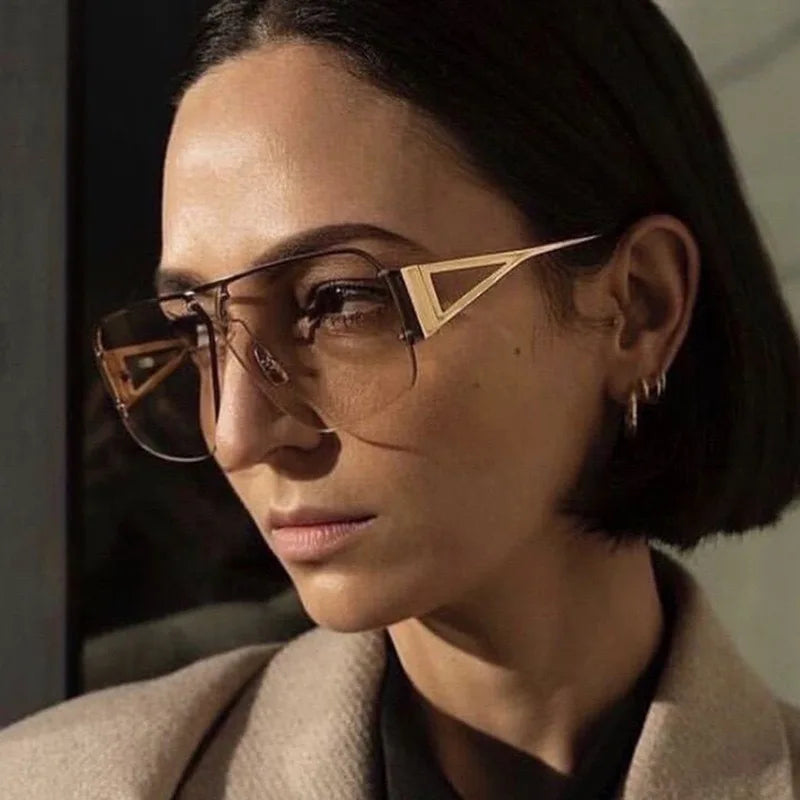Hiking Camping Rectangle Anti Light Glasses Women Metal Frame Glasses Vintage Brand Square Men Shades Female Eyewear UV400