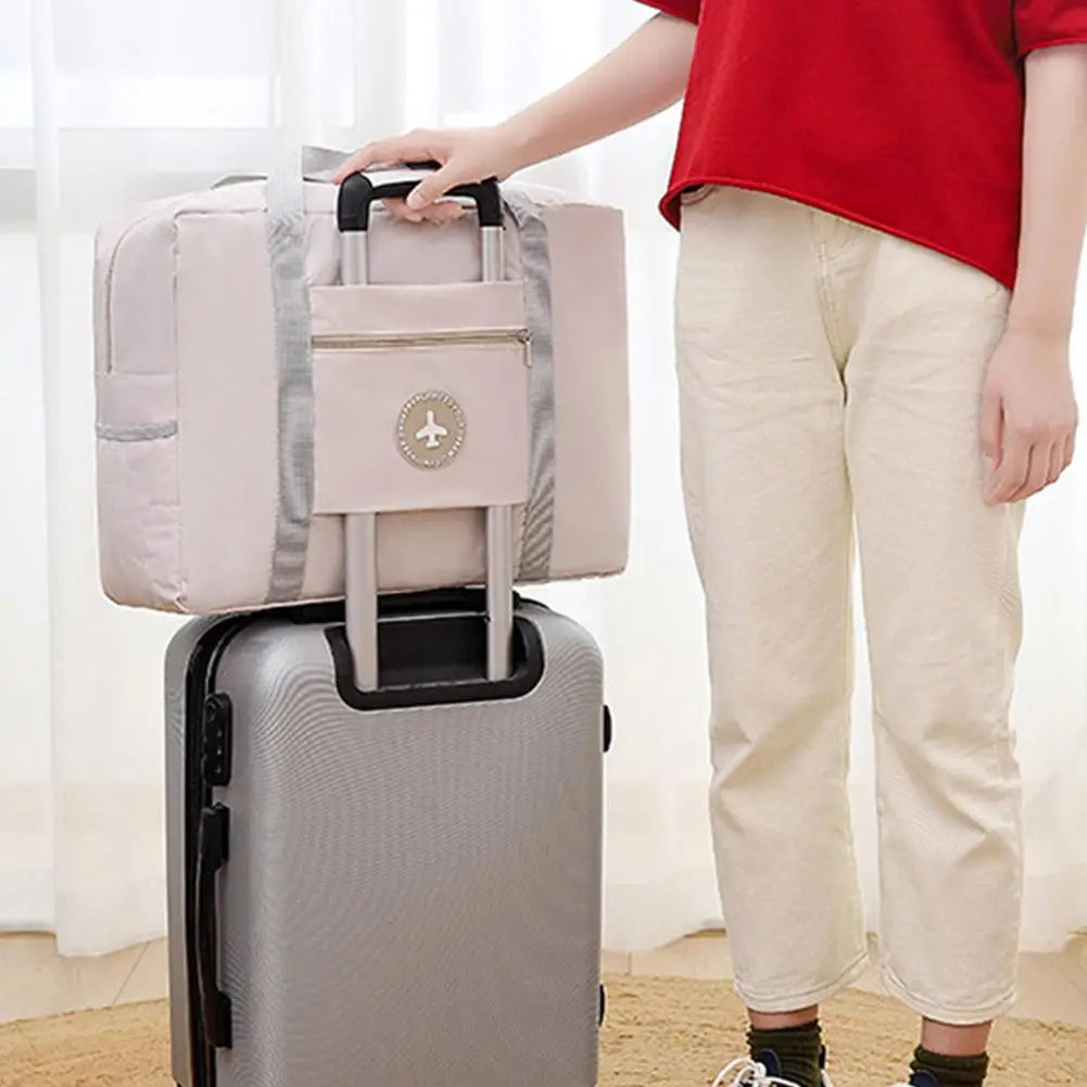 Travel Storage Bag Foldable Airplane Bag Thickened Hand Carry Storage Bag for Travel Large Capacity Portable Luggage Handbags