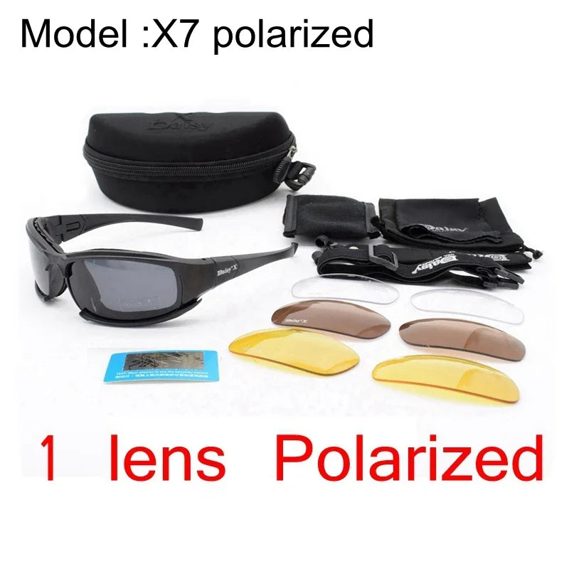 Tactical Polarized Glasses Camouflage Men's Sunglasses Outdoor Shooting Hunting Goggles 4 Lens Kit Sunglasses Men Hiking