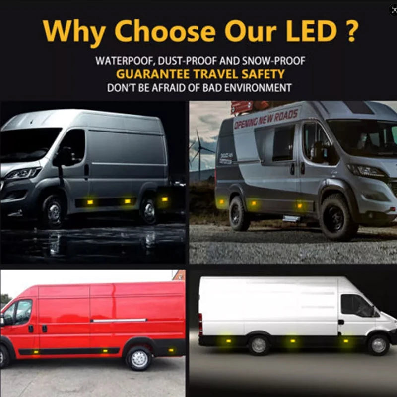 iJDM Dynamic Indicator Light LED Side Marker Lamp Facelift For Iveco Fiat Ducato Citroen Relay Peugeot Boxer Renault VOLVO