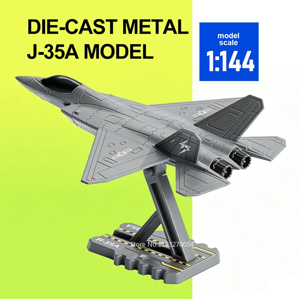 1:144 J-35A FC-31 J-20 Fighter Diecast Alloy Model 1:500 Y-20 Transport Aircraft Toy Military Plane Collection Display As A Gift