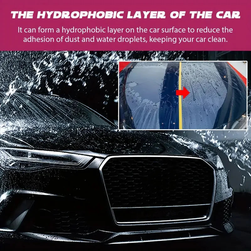 LJM Pink Snow Foam Car Wash Soap 100ML 1:100 Concentrated Lubricating Fast Dry Auto Detailing Shampoo