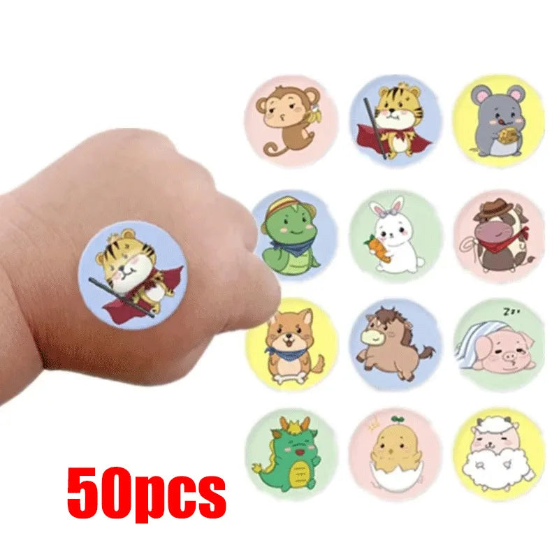 50-300Pcs Cartoon Animal Pattern Band Aid Hemostasis Adhesive Bandages First Emergency Kit Wound Plaster Patches For Kids