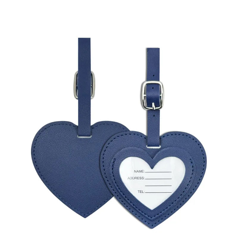 Luggage Tags Vacation Travel Accessories Creative PU Love Boarding Pass Thickened Leather Luggage Tag Check in Tag Id Name Tags