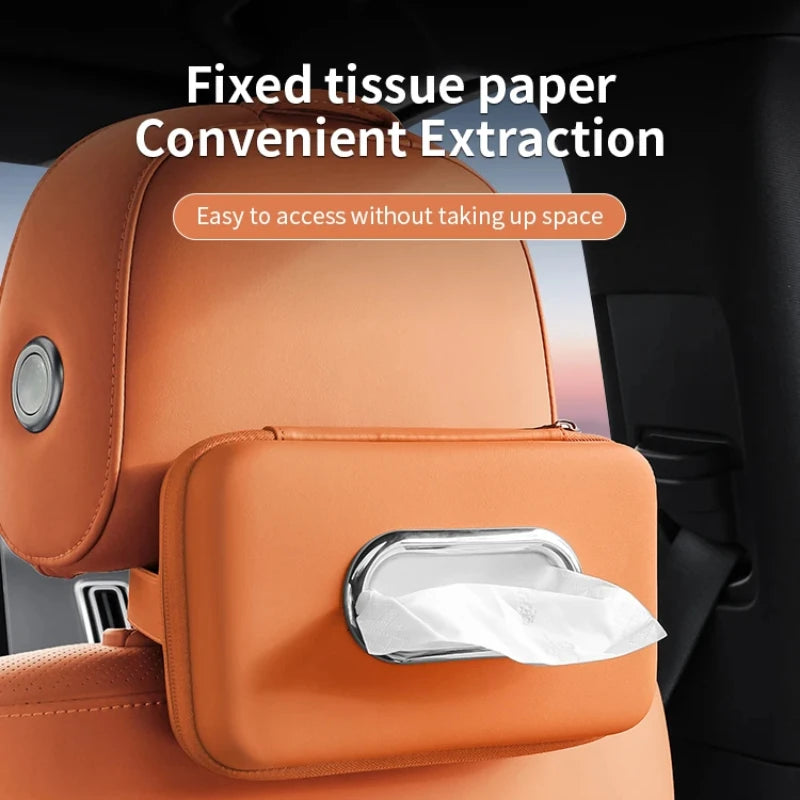 Car Mounted Armrest Box High-end Storage Decoration Sanitary Paper Box Seat Back Car Mounted Tissue Car Sun Visor Tissue Box