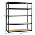 Industrial Heavy Duty Metal Storage Shelves 5 Tier Adjustable Boltless Rack, 60x24x72 Inch Steel Shelving Unit with 3000 LBS Capacity, Garage Storage Organizer for Tools, Supplies, Kitchen Pantry, Basement and Workshop