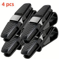 4 pieces of car sunshade sunglasses clips, portable eyewear holders, universal car sunshade ticket holders