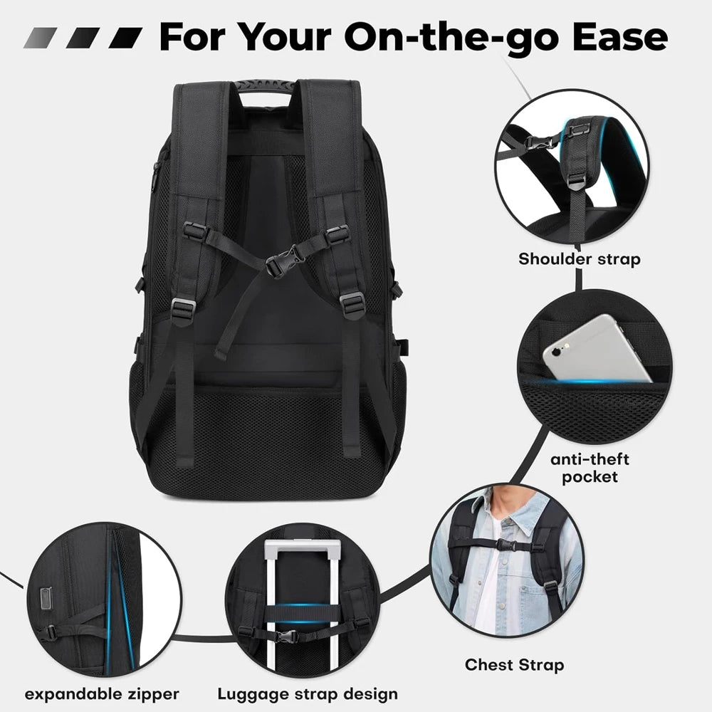 Large 50L/80L Travel Laptop Backpack - Airline Approved Carry-On Backpack with USB Charging Port,College Backpack for Men Women