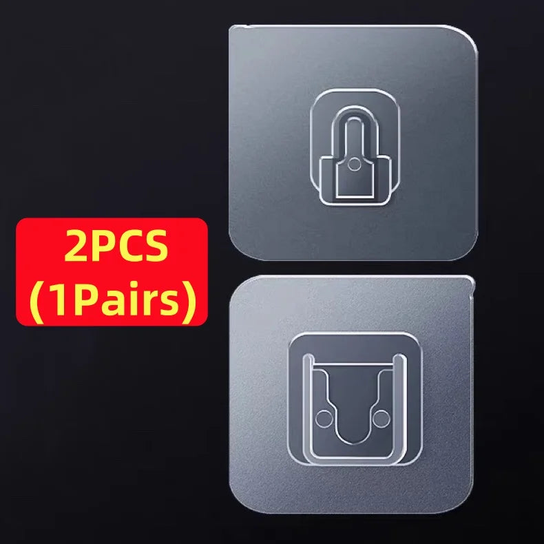 Double-Sided Adhesive Wall Hook Strong Traceless Hook Self Adhesive Invisible Hooks Kitchen Bedroom Organizer 1/5/10/20 Pairs