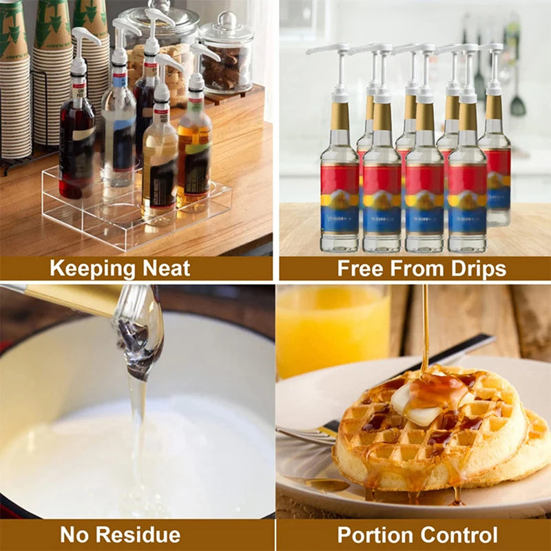 1PC Syrup Pumps Dispenser Replacement Sauce Pressure Nozzle Bottle Pump Containers for Coffee Kitchen Seasoning Liquid