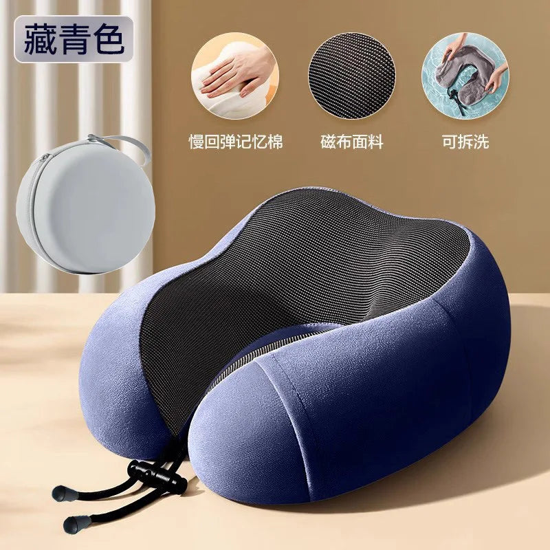 U Shaped Memory Foam Neck Pillow Soft Travel Massage Neck Pillow for Sleeping Airplane Cervical Healthcare Bedding