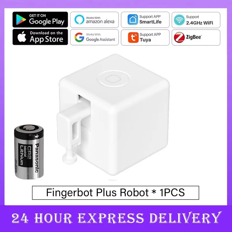 Tuya Zigbee 3.0 Bluetooth Smart Fingerbot Switch Remoter Garage Curtain Button Robot Pusher for Alexa Google Home Voice Assitant