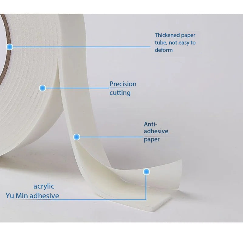 4M Heavy Duty Foam Double-Sided Tape, Strong Adhesive for Home/Office/Craft/Car Decor, Waterproof & Heat-Resistant