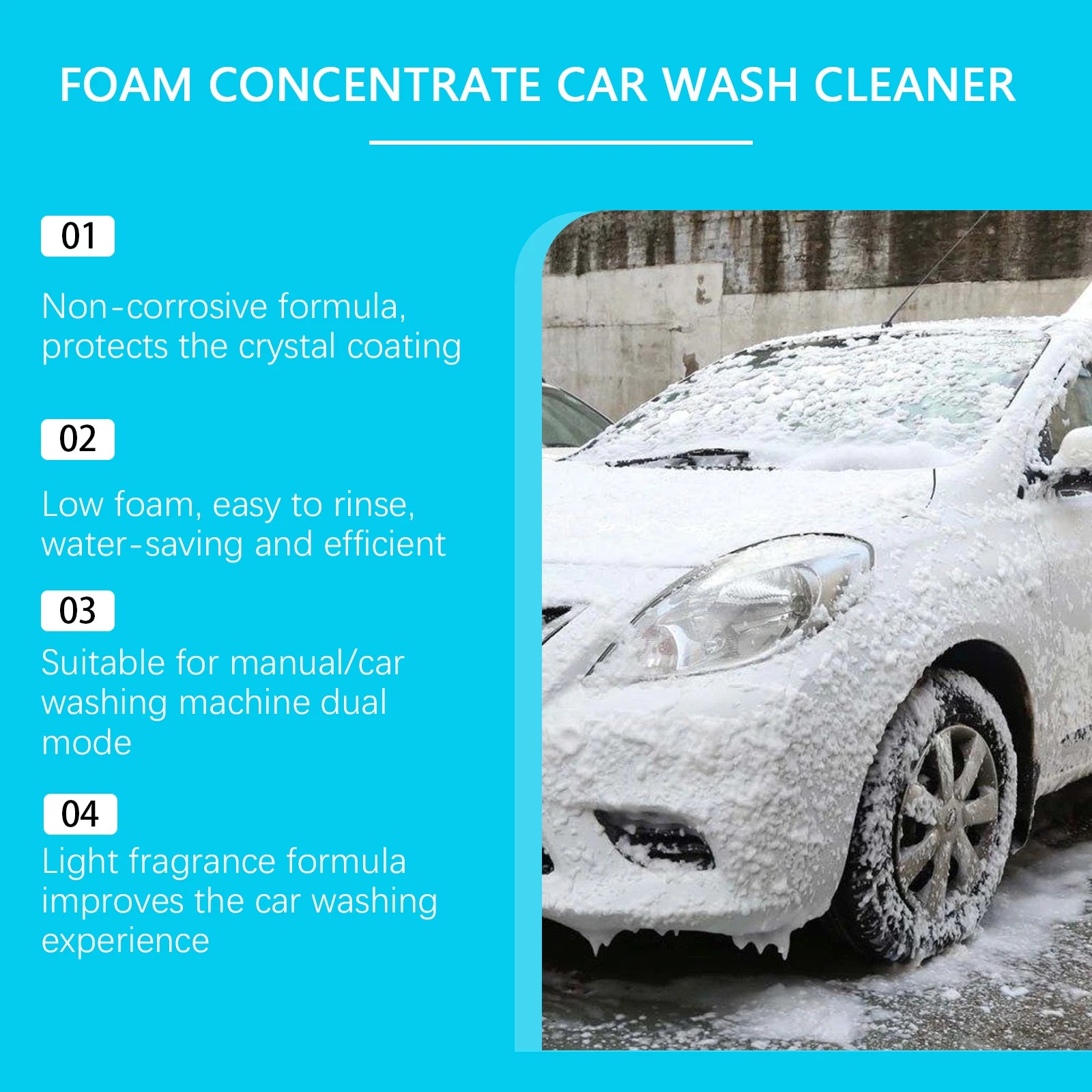 Magic Foam Car Wash Shampoo Car Shampoo High Concentration Car Accessories Detailing Wash Super Foam Cleaner For Cars Trucks