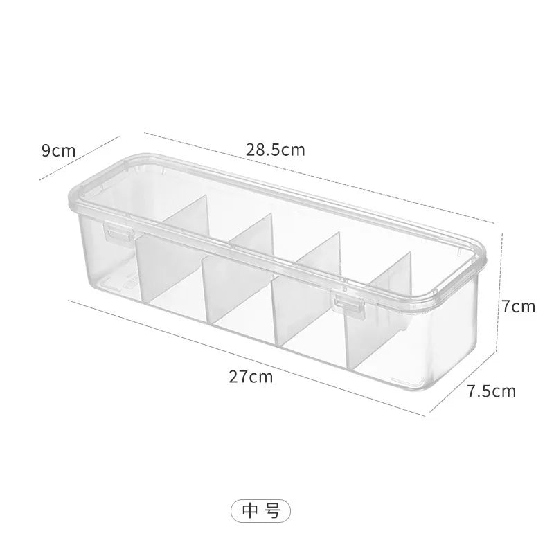 Transparent Data Cable Organizer Case Classification Dustproof Card Organizer with Lid Clutter Office Table Collection Box