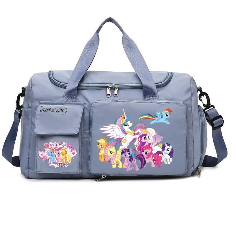 New My Little Pony Gym Bag Compartment Luggage Bag for Men Women Foldable Waterproof Lightweight Yoga Gym Sports Bag