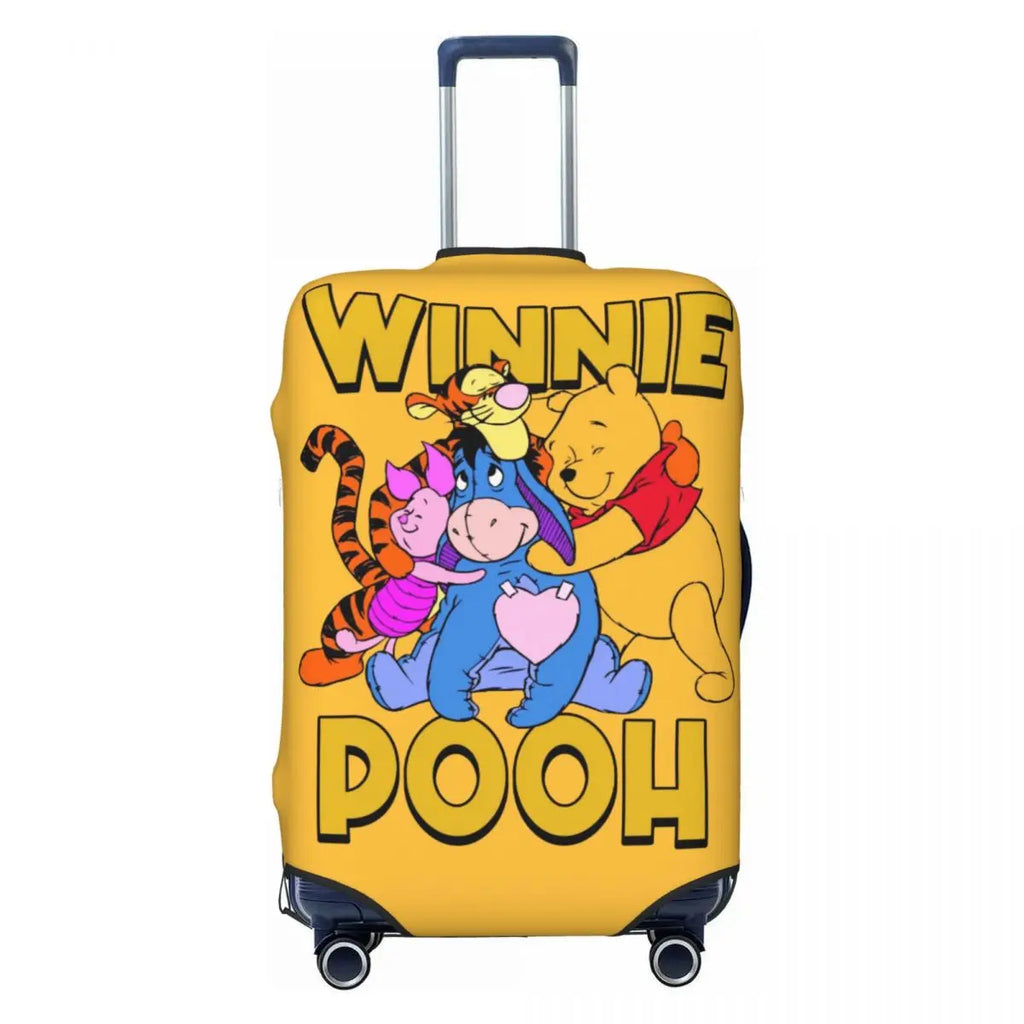 Custom W-Winnie Anime The Pooh Luggage Cover Fashion Suitcase Protector Covers Suit For 18-32 inch
