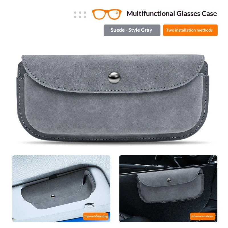 Car-mounted Glasses Holder - Car Sunshade Cover Storage Bag Holder - Car-mounted Glasses Frame Personalized Interior Hanging Box