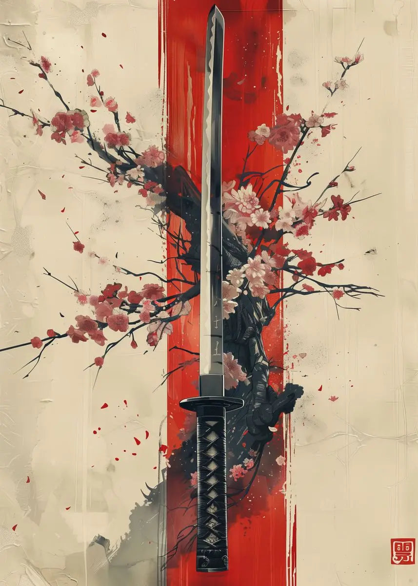Japanese Samurai Geisha Umbrella Bonsai Sakura Art Poster Landscape Canvas Painting Wall Prints Picture for Room Home Decor