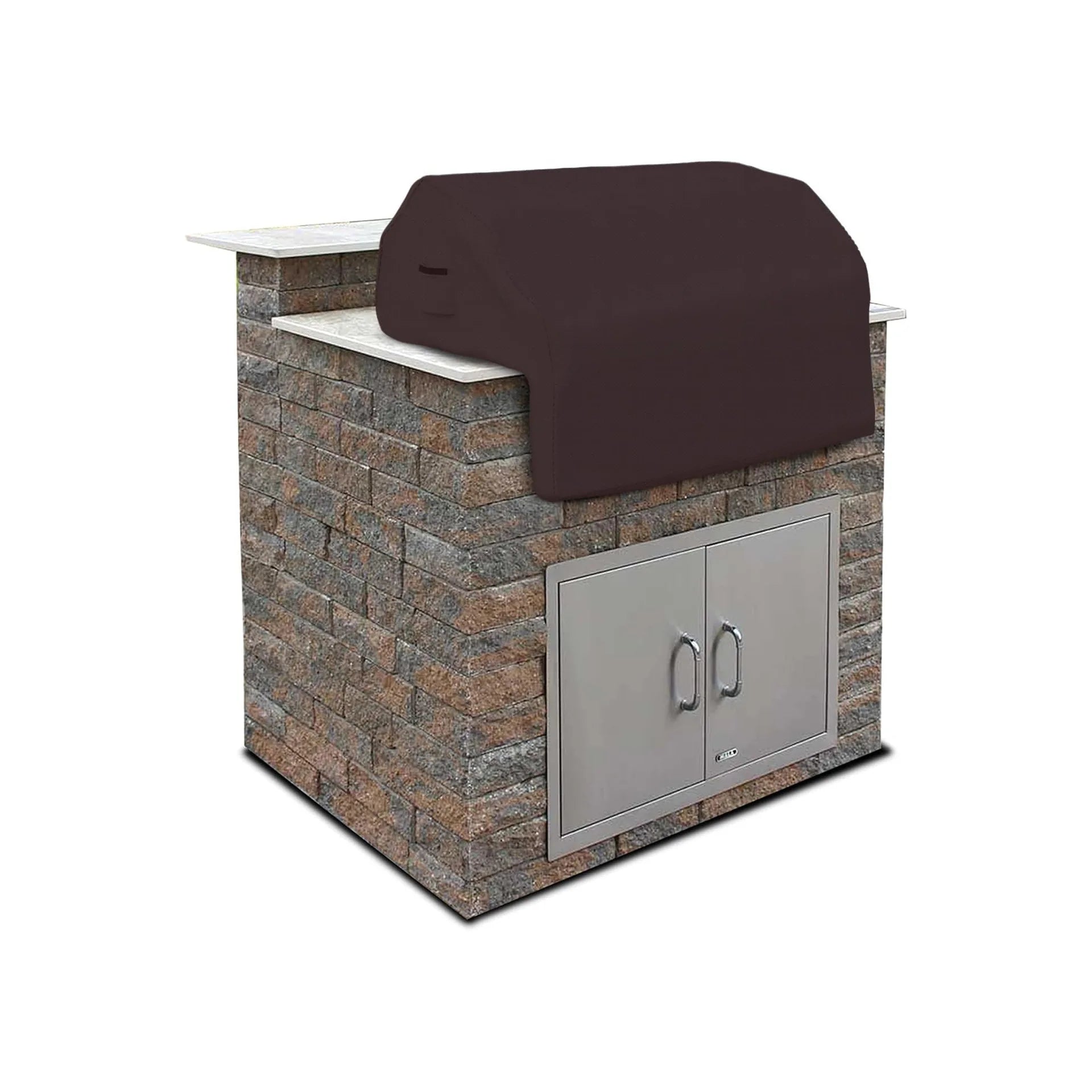 Outdoor BBQ Grill Cover with Built-in Rack Oxford Waterproof Sunproof for Patio