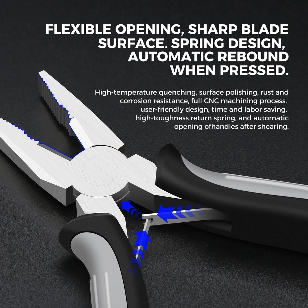 Pliers Tool Set Mini Pliers Repair Tool Bag Long Nose Flat Nose Bent Nose Combination Pliers Universal Remover Tool 8-Piece Set