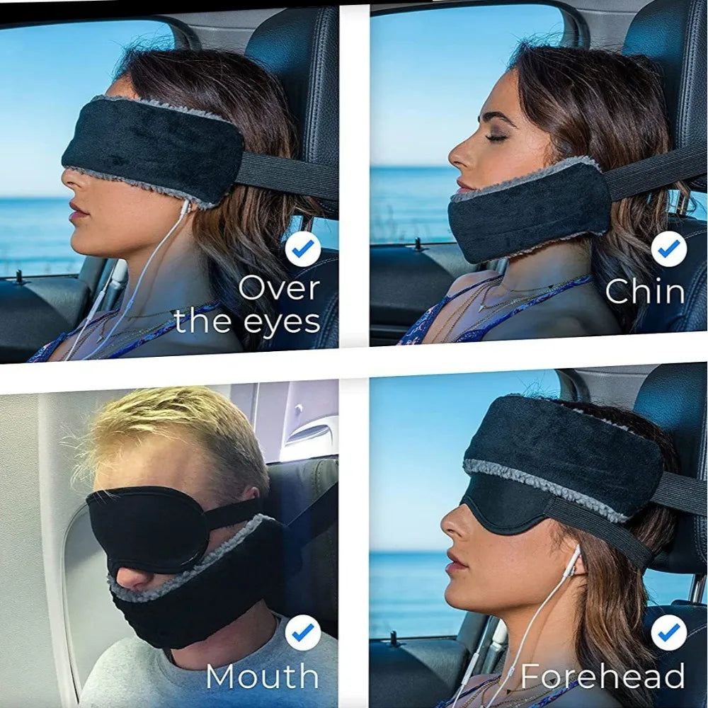 1Pcs Head Support Strap Adjustable Travel Pillow Airplanes Neck Support Band Portable Cars Seat Sleep Aid Head Fixed Strap