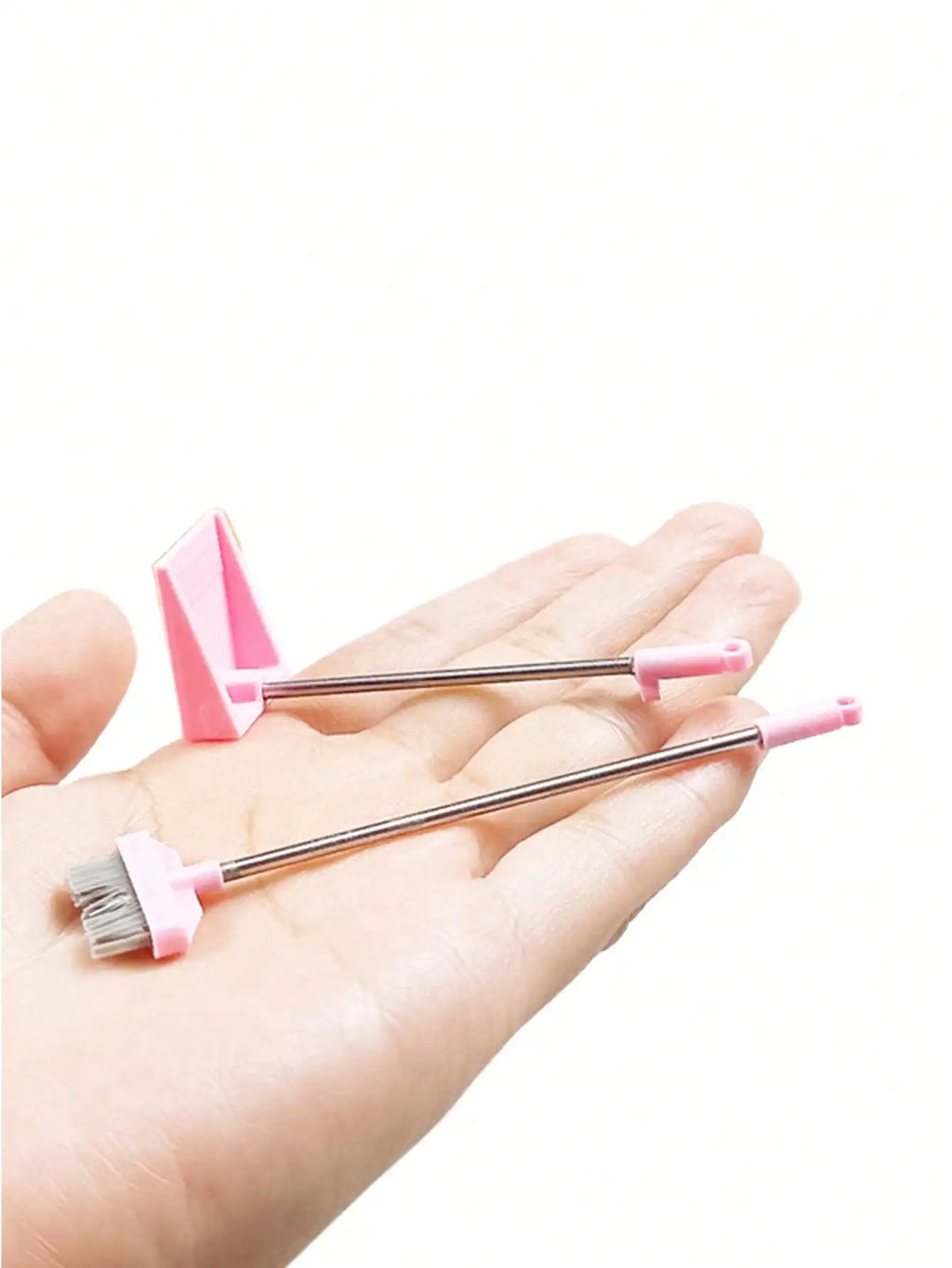 1set 1/12 Scale Miniature Doll House Cleaning Tools: Tiny Broom And Dustpan Model, Sanitation Decoration Accessories For Bathroo