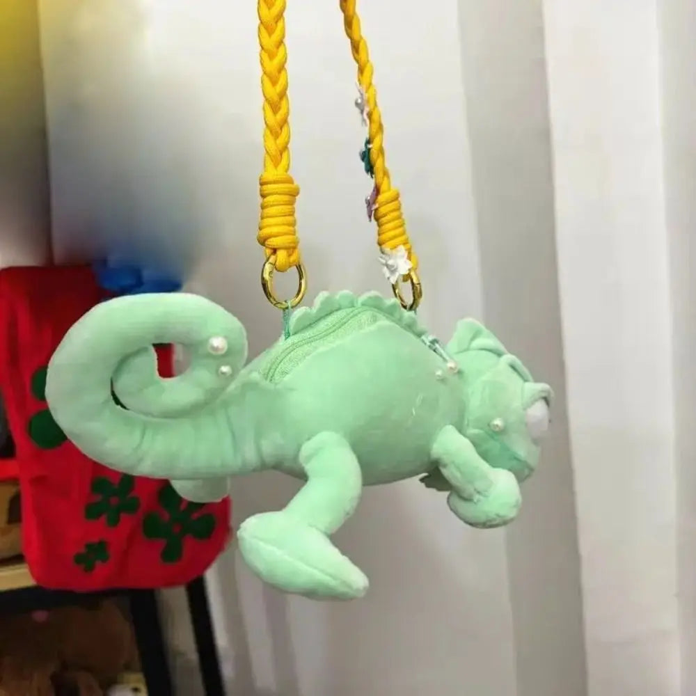 Cute Small Shoulder Bag Doll Pascal Rapunzel Kawaii Figures Unisex Plush Doll Shoulder Decor Children Birthday Christmas Gifts