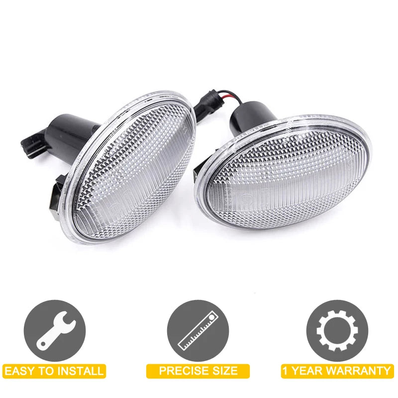 12V Clear Lens LED Side Marker Lamp Assembly For Mini Cooper R55/R55N R56/R56N R57/R57N R58 R59 Blinker Turn Signal Light