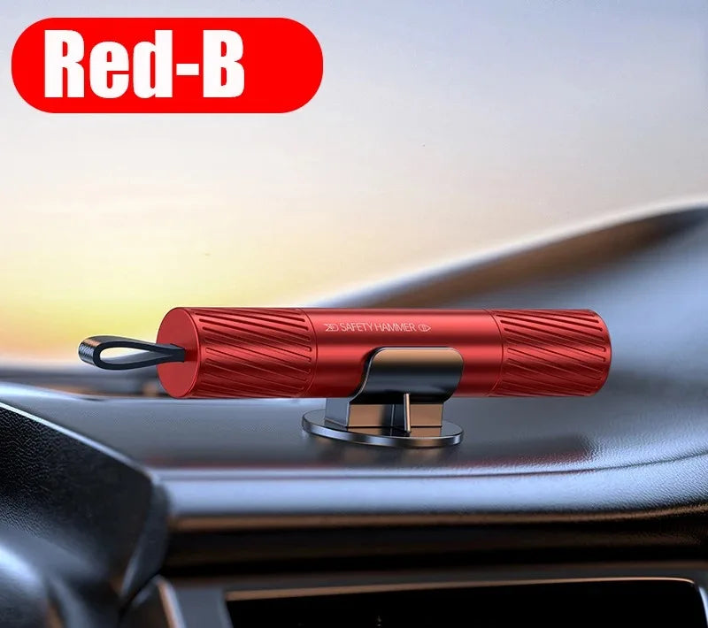 Aluminum Alloy Car Safety Rescue Hammer Automatic Seat Belt Cutter Window Breaker Emergency Rescue Tool