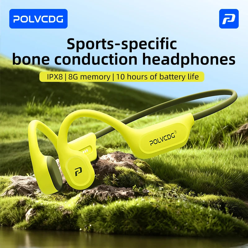 POLVCDG 8G Memory Bone-Conduction Sports Swimming Headphones IPX8 Waterproof Bluetooth 6.0 Running Headphones 2026 New Model X9