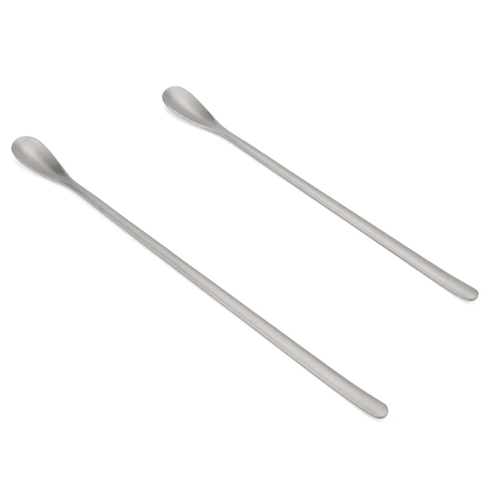 Titanium Alloy Spoon Long Handled Dessert Spoon Outdoor Camping Milk Tea Coffee Bar Mixing Spoon