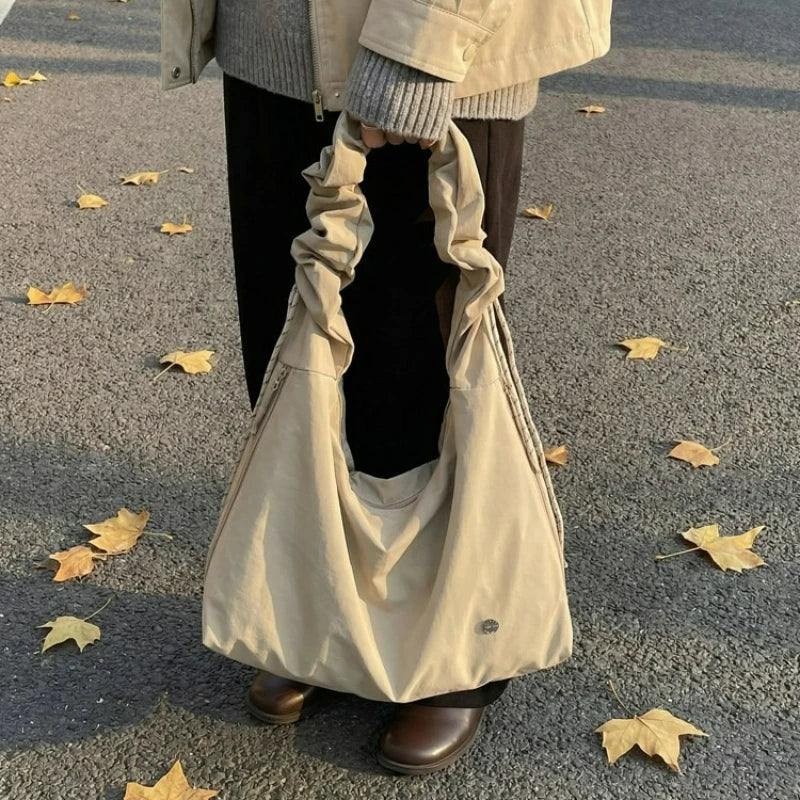New Women Crossbody Bags Fashion Nylon Tote Shoulder Bag Large Capacity Lazy Style Korean Version Texture Casual Bags for Travel