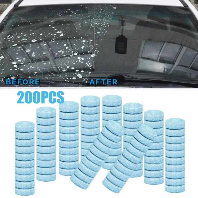 10/50/70pcs Solid Cleaner Car Windscreen Wiper Effervescent Tablets Glass Toilet Cleaning Car Accessories