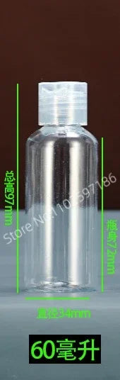 30/50/100pcs 5-120ml Plastic Squeeze Bottle with Flip Cap PET Lotion Shampoo Empty Cosmetic Sample Container Travel Bottles